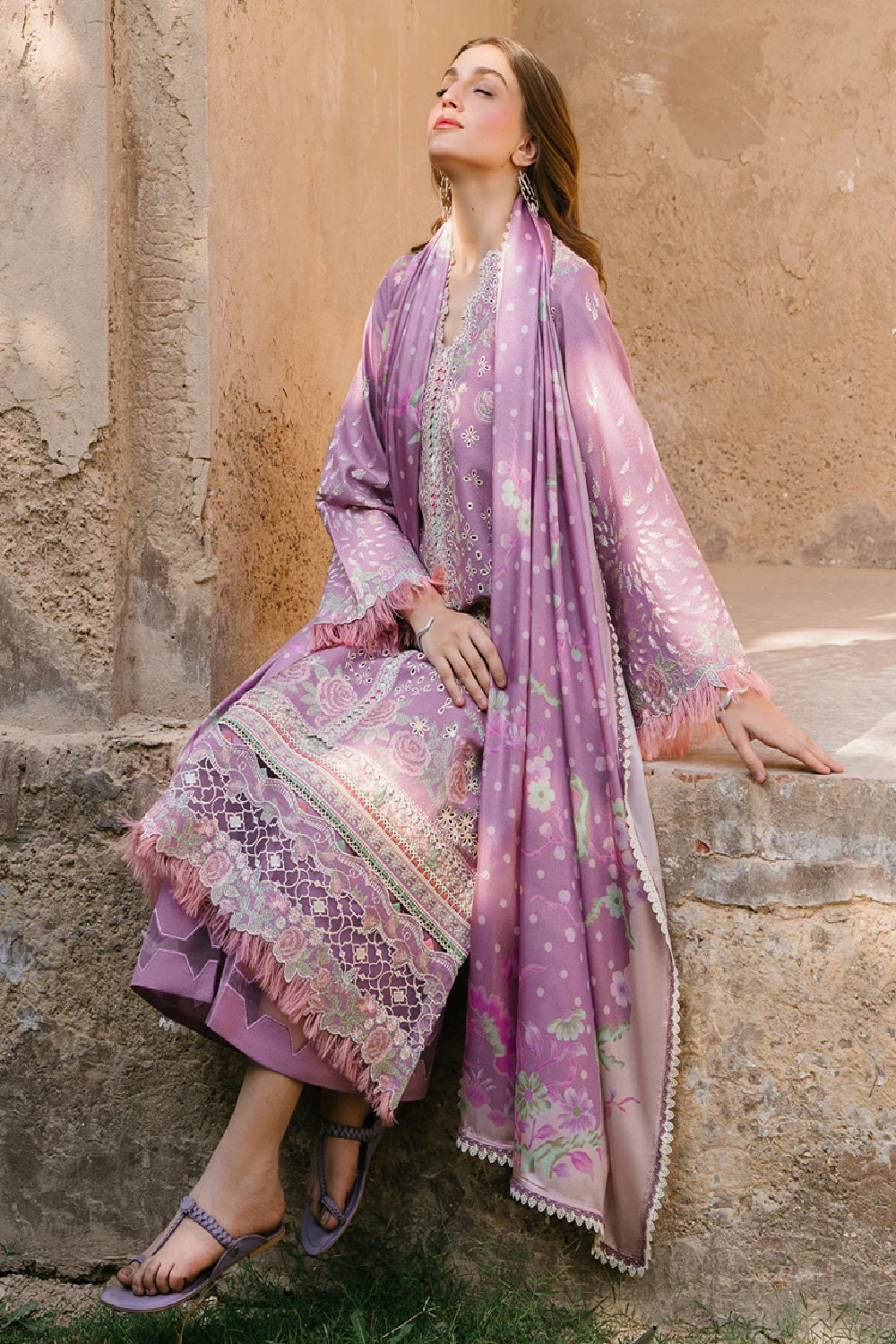 Gulabi Baagh By Bin Ilyas Luxury Embroidered Lawn Edition'25 155 A - TC-1195