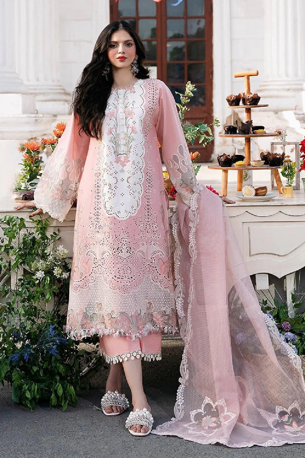 CLARA by Bin Ilyas Luxury Embroidered Lawn'25 216 - A - TC-1354