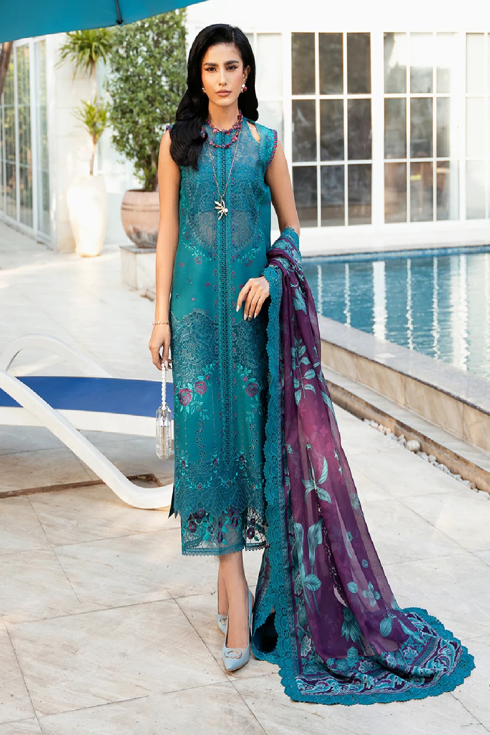 Kayra by Bin Ilyas Luxury Embroidered Lawn'25 313 - A - TC-1356