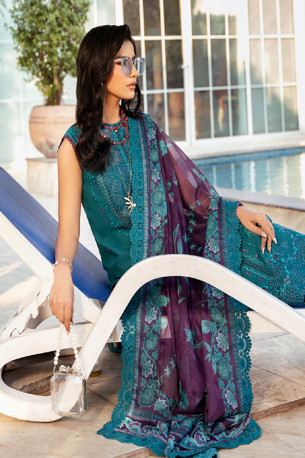 Kayra by Bin Ilyas Luxury Embroidered Lawn'25 313 - A - TC-1356