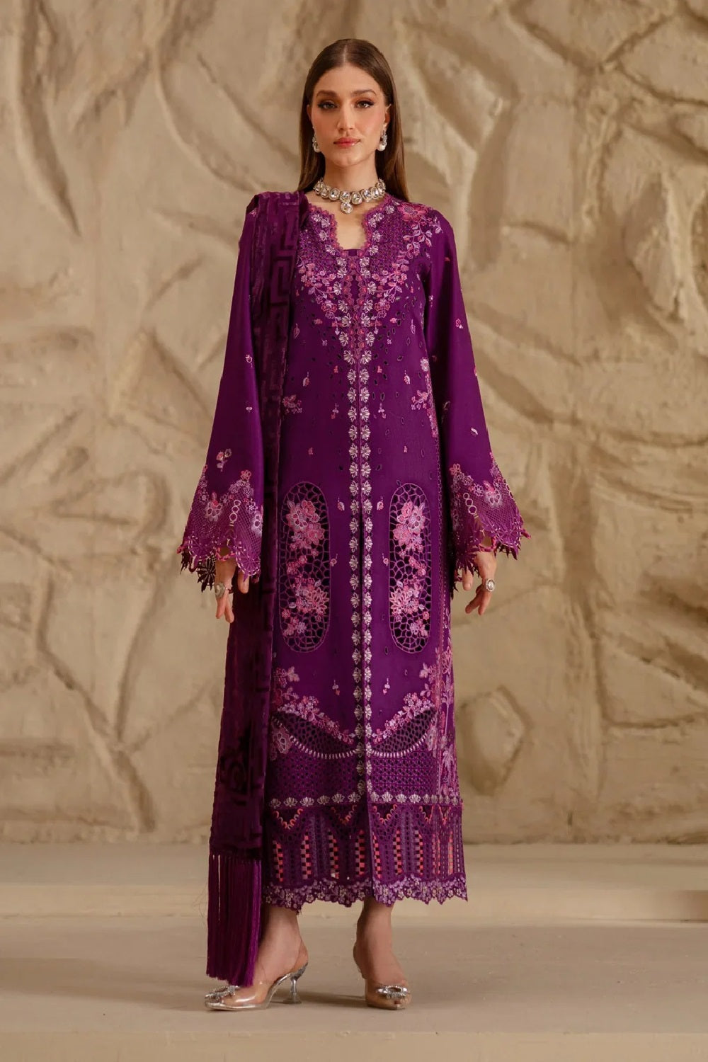 Bin Ilyas Luxury Embroidered Lawn'25 162 B - TC-1492