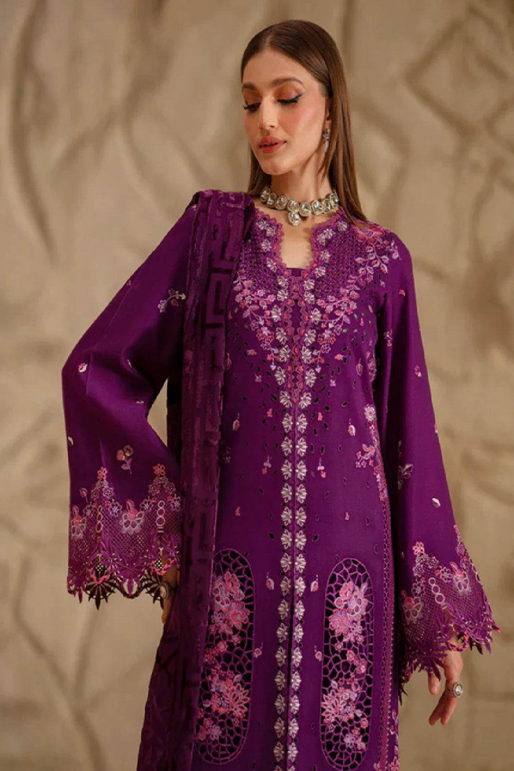 Bin Ilyas Luxury Embroidered Lawn'25 162 B - TC-1492