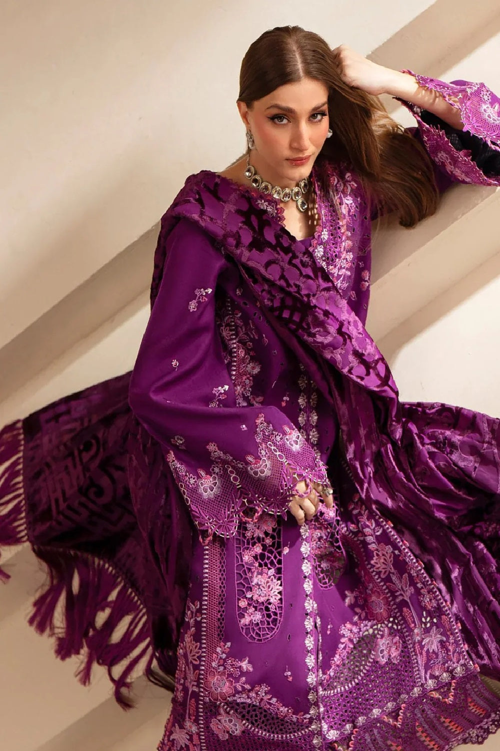 Bin Ilyas Luxury Embroidered Lawn'25 162 B - TC-1492