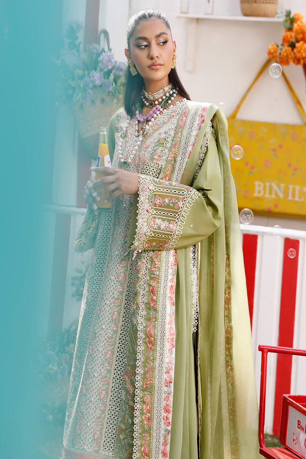 Bin Ilyas Luxury Embroidered Lawn'26 33 - A - TC-1499