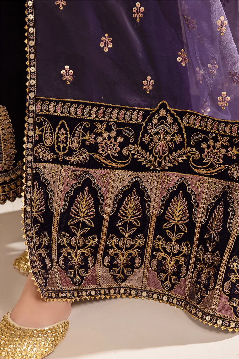 Baroque Festive Velvet Embroidered Collection - UF-420 - TC-674