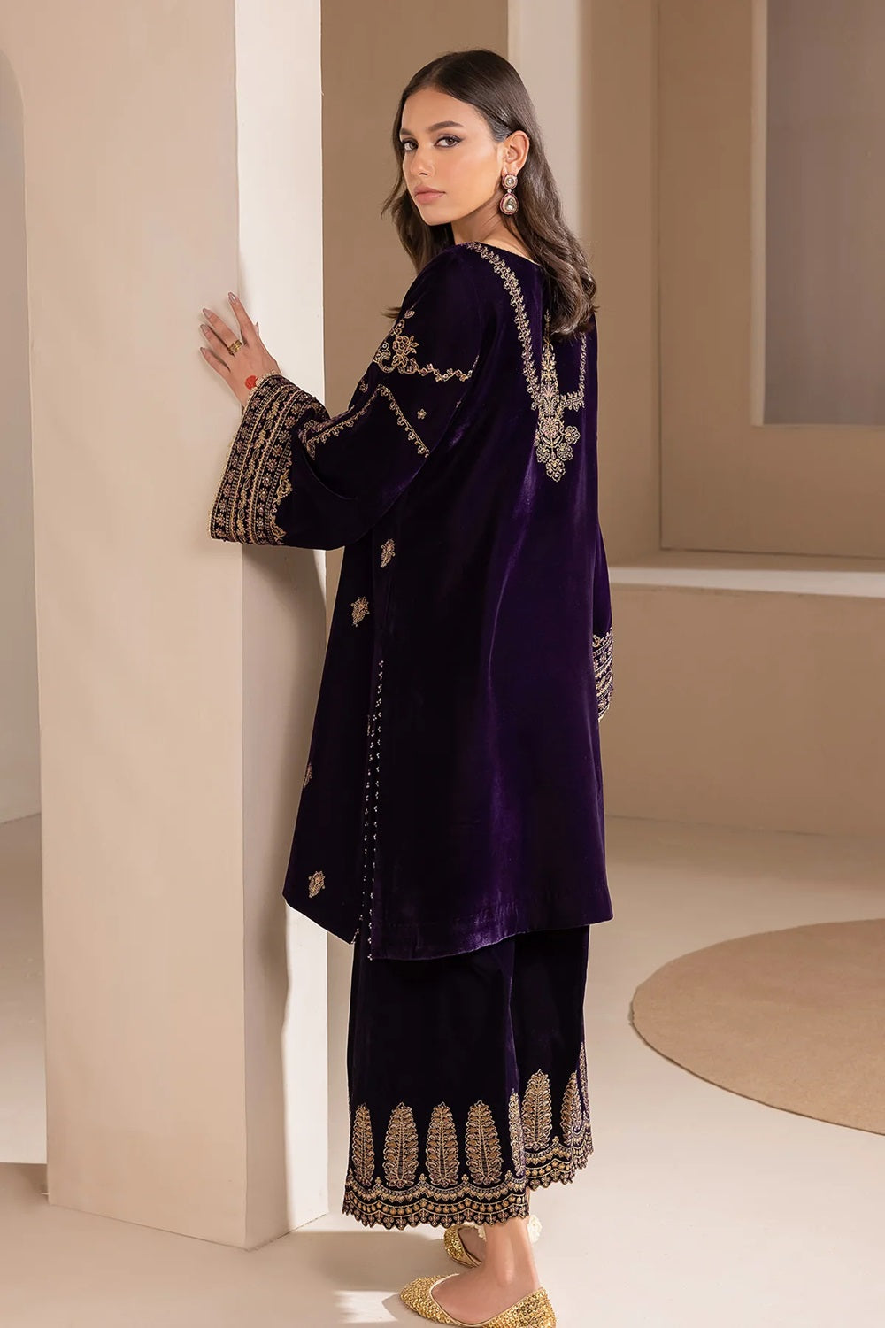 Baroque Festive Velvet Embroidered Collection - UF-420 - TC-674