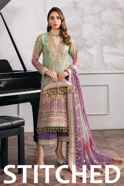 Baroque Stitched 3Piece Chiffon Collection'24 - CH12-08 - TC-996