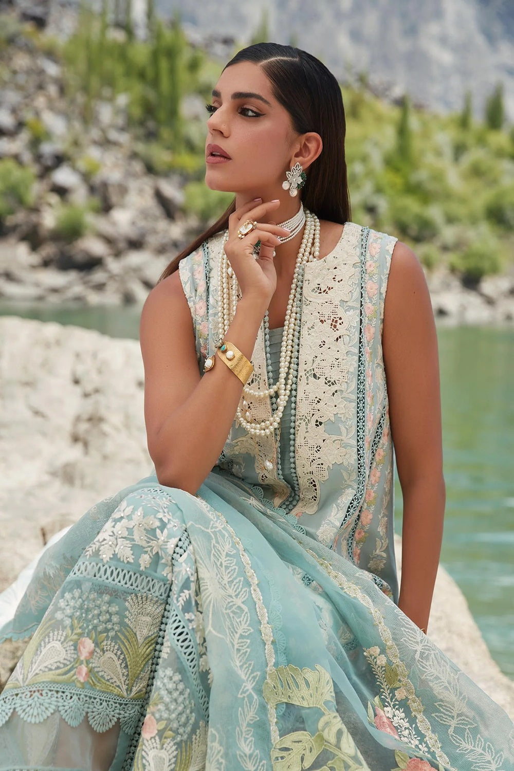 Crimson X Saira Shakira Luxury Lawn 2024 - Chikkankari Affair - D2 A - TC-630