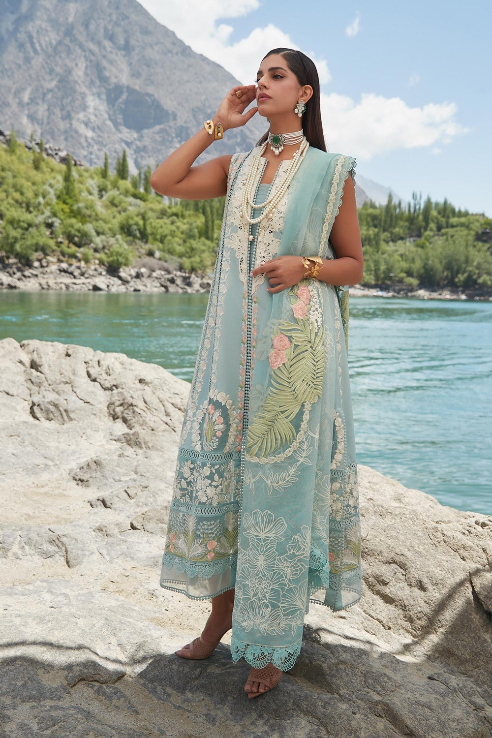 Crimson X Saira Shakira Luxury Lawn 2024 - Chikkankari Affair - D2 A - TC-630