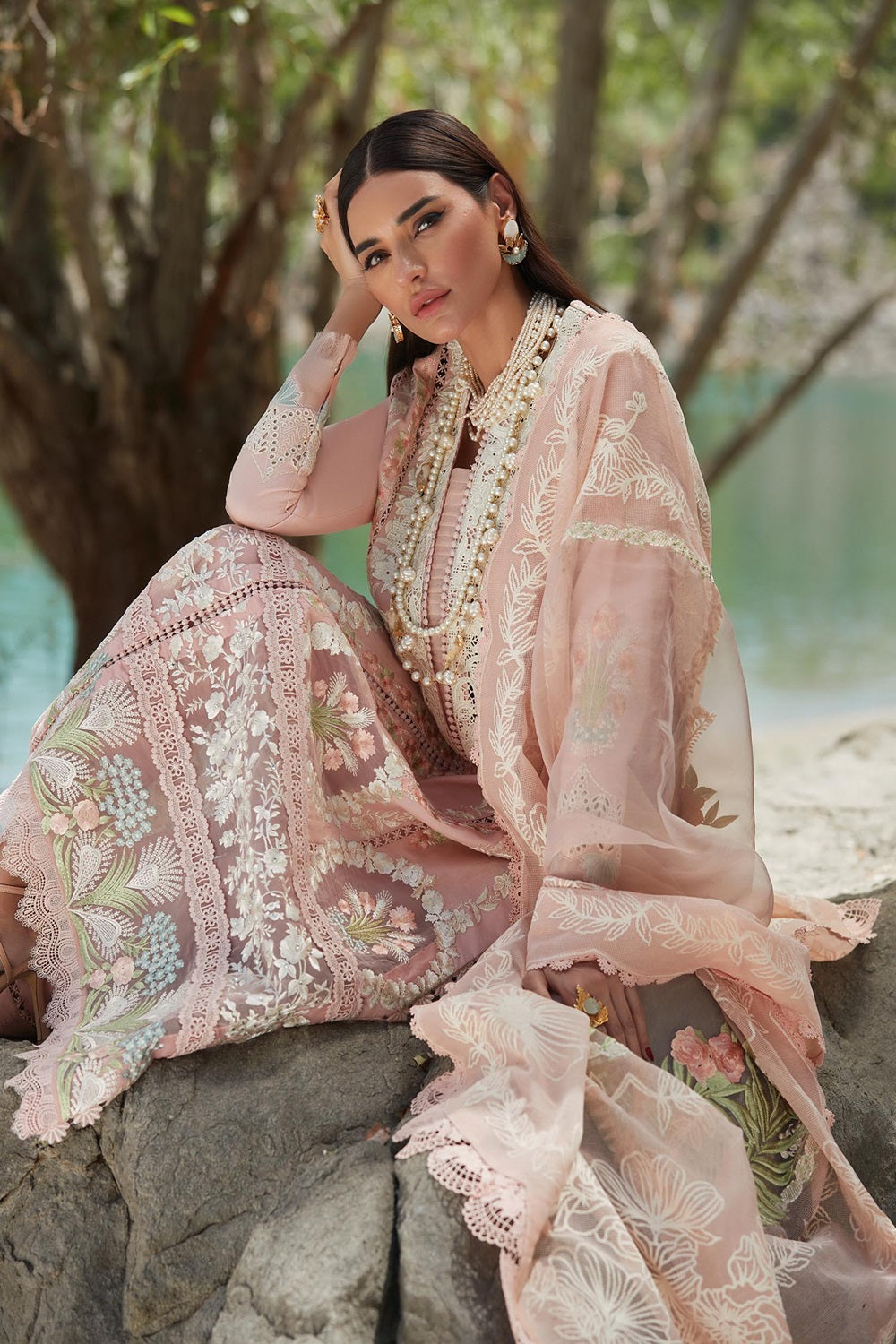 Crimson X Saira Shakira Luxury Lawn 2024 - Chikkankari Affair - D2 B - TC-639