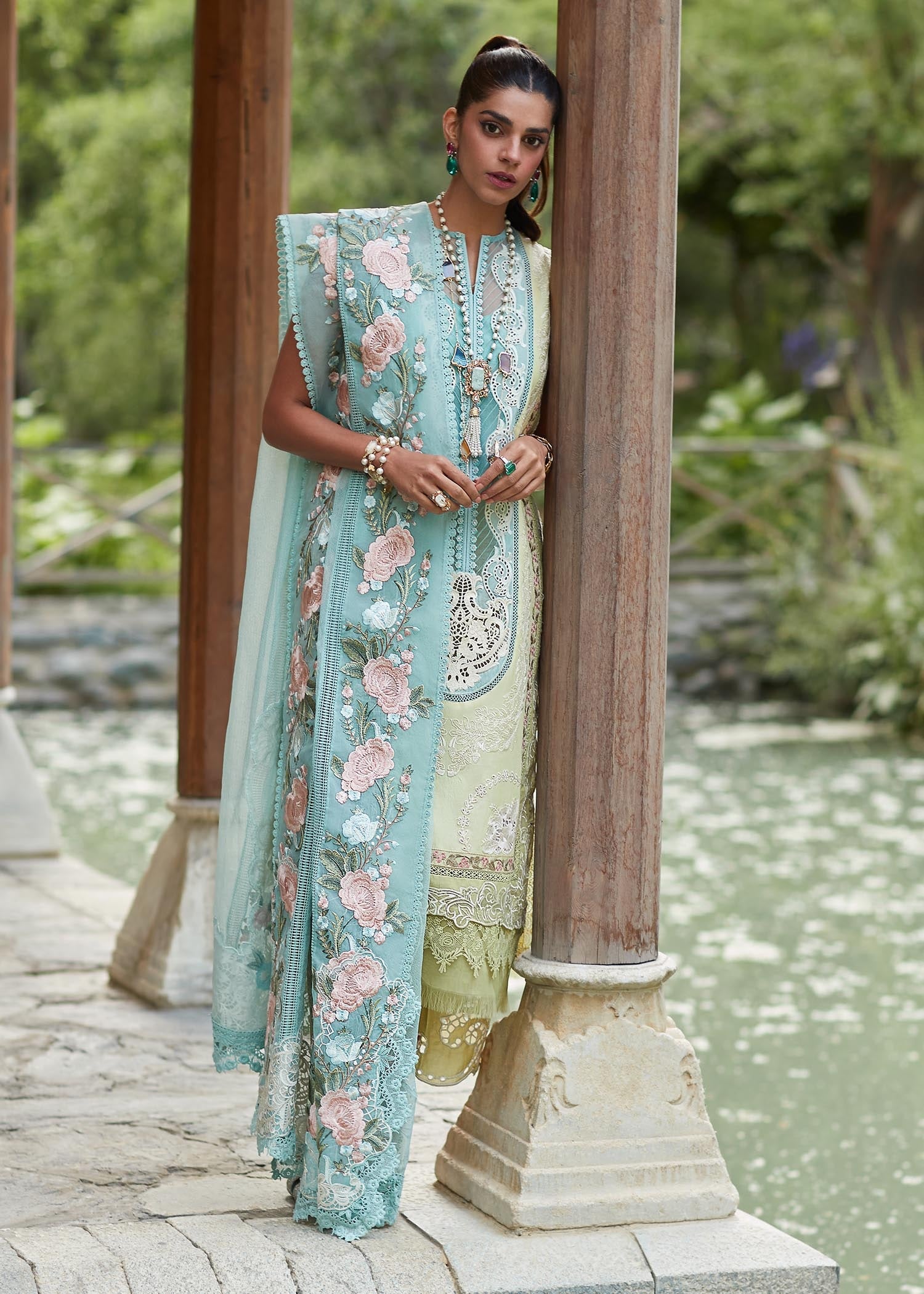 Crimson X Saira Shakira Luxury Lawn 2024 - Mountain Love - D6 A - TC-612