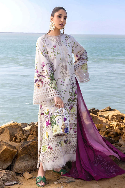 FLOW BY CRIMSON Chikankari Lawn'25 Bloom Bold - D4 A - TC-1258