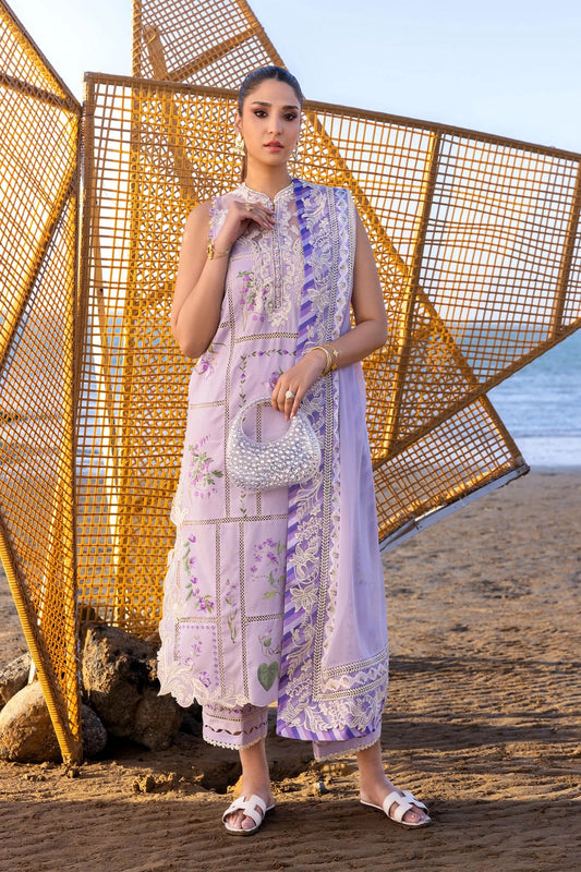 FLOW BY CRIMSON Chikankari Lawn'25 A Girl In The Garden - D7 A - TC-1347