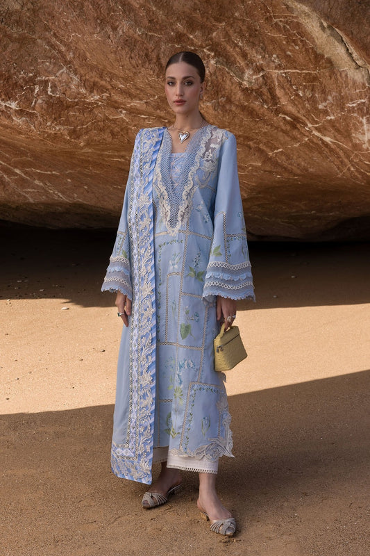 FLOW BY CRIMSON Chikankari Lawn'25 A Girl In The Garden - D7 B - TC-1348