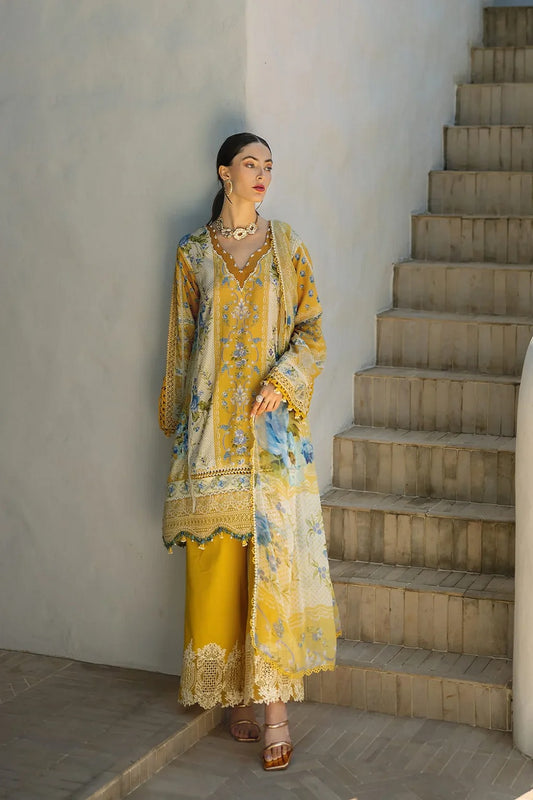 Elaf Signature Embroidered Lawn Collection 2025 - ETS-03B SUNGLOW - TC-1373