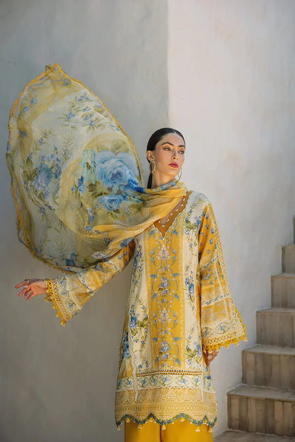 Elaf Signature Embroidered Lawn Collection 2025 - ETS-03B SUNGLOW - TC-1373