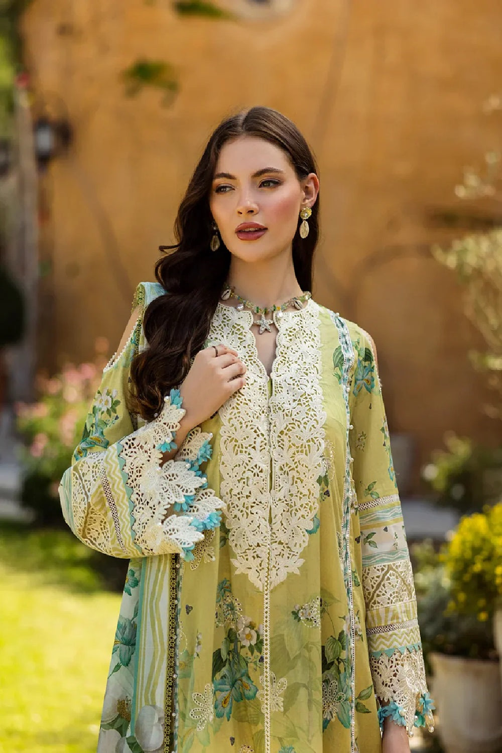 Elaf Premium Printed Embroidered Lawn'25 ELK-07A Allure - TC-1276