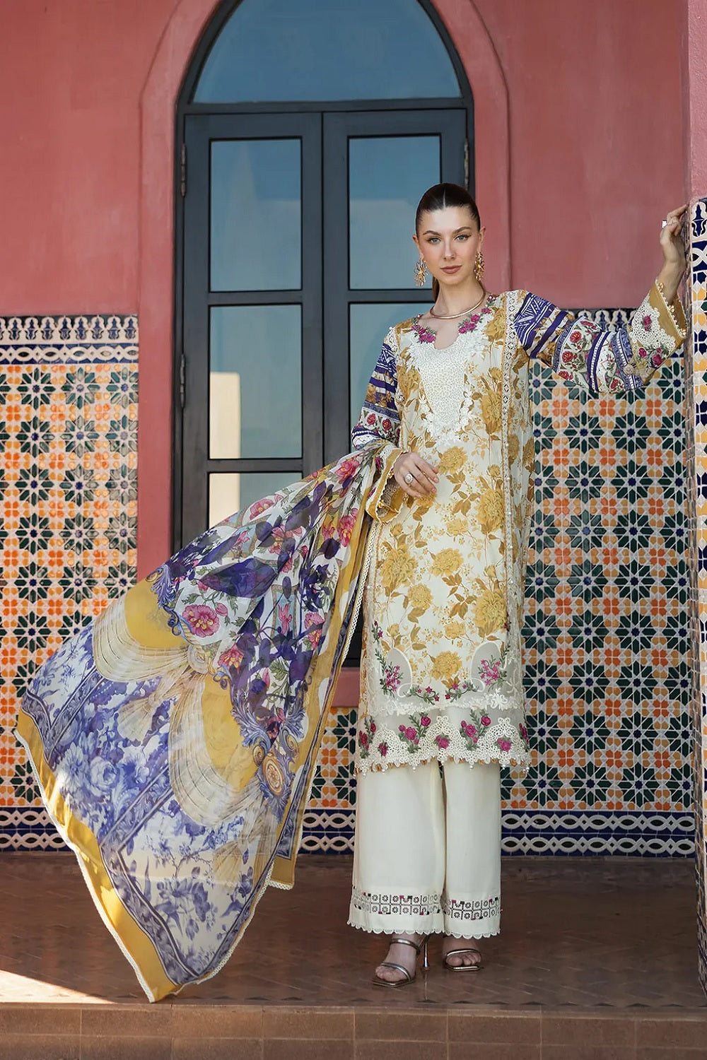 Elaf Signature Embroidered Lawn Collection 2025 - ETS-05A ESTELLE - TC-1210