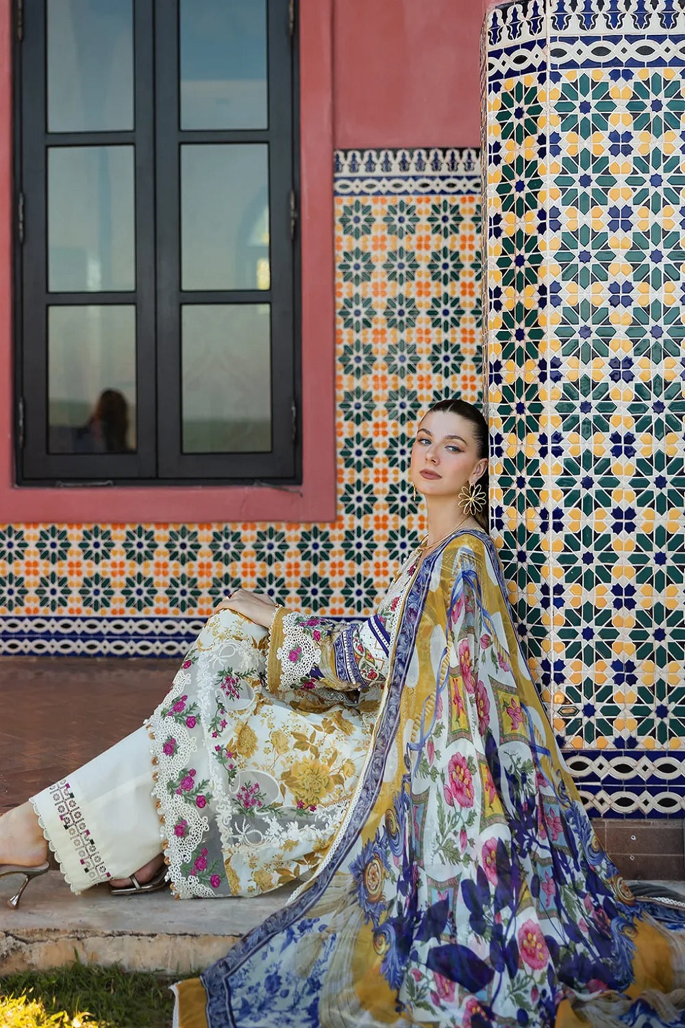 Elaf Signature Embroidered Lawn Collection 2025 - ETS-05A ESTELLE - TC-1210