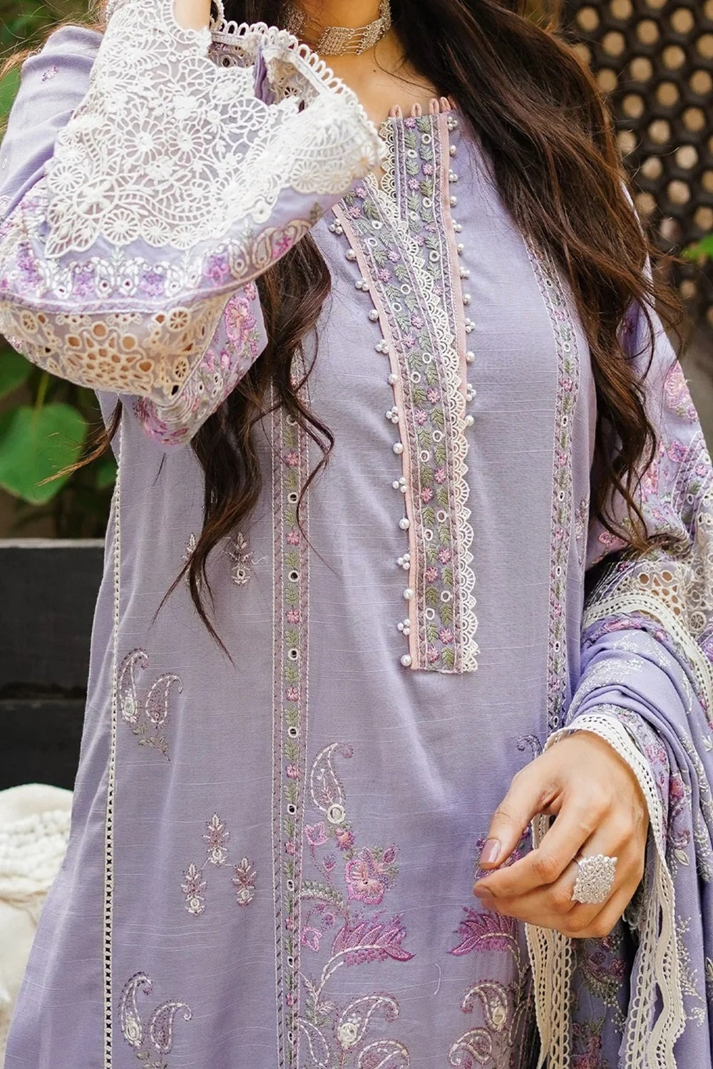 Elaf Festive Chikankari Lawn 2024 - EKW-03 - KHAWAB - TC-700