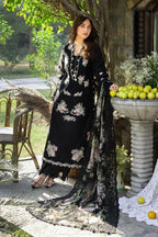 Elaf Premium - Embroidered Chikankari Lawn'26 - ELY-2B MIDNIGHT BLOSSOM - TC-1743