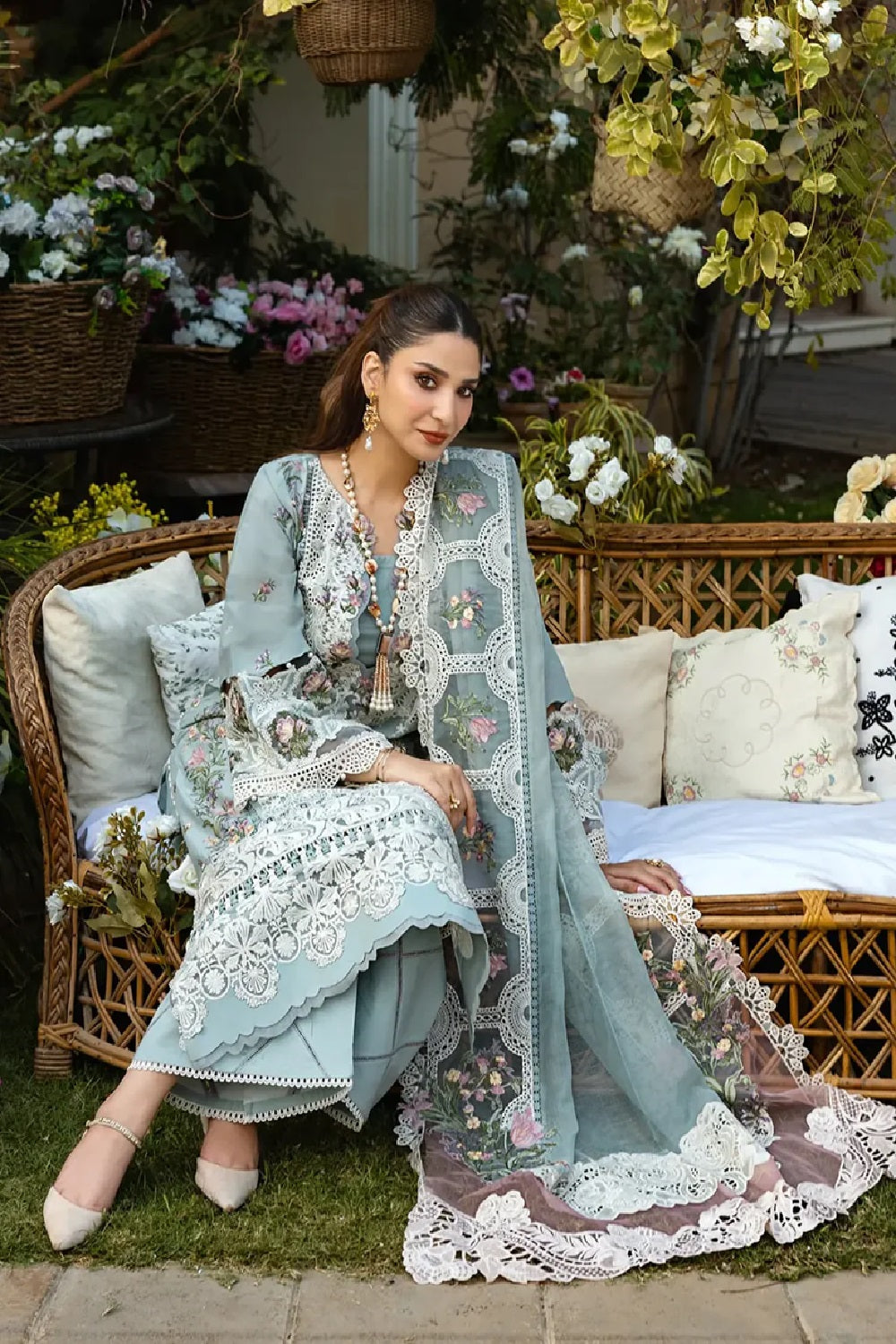 Elaf Premium - Luxury Lawn Edition' 25 - ELM-3B SAMAA - TC-1277