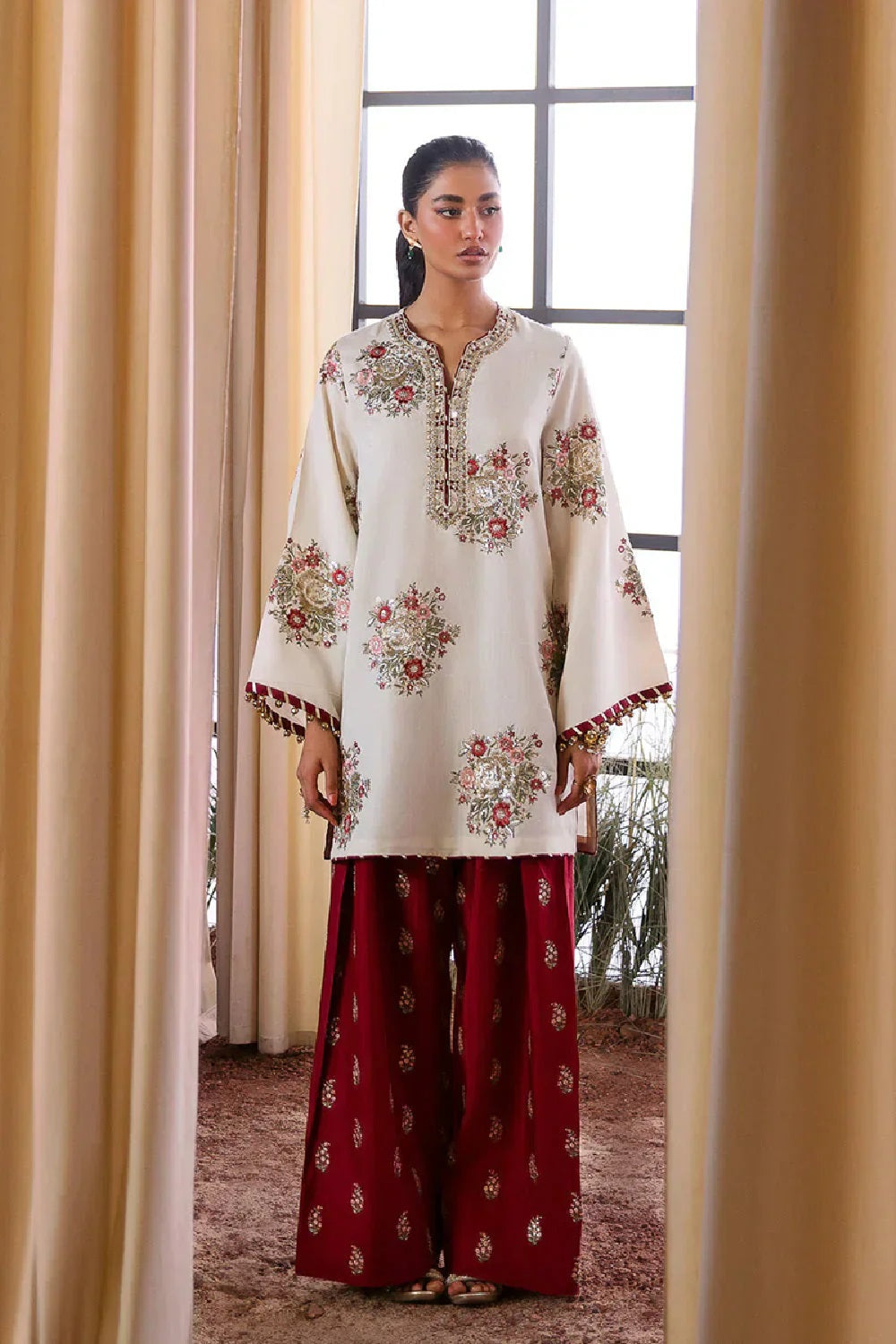 Ethnc Luxury Raw Silk Formal Collection | Elegant Designer Formal Wear 2025 - TC-1384
