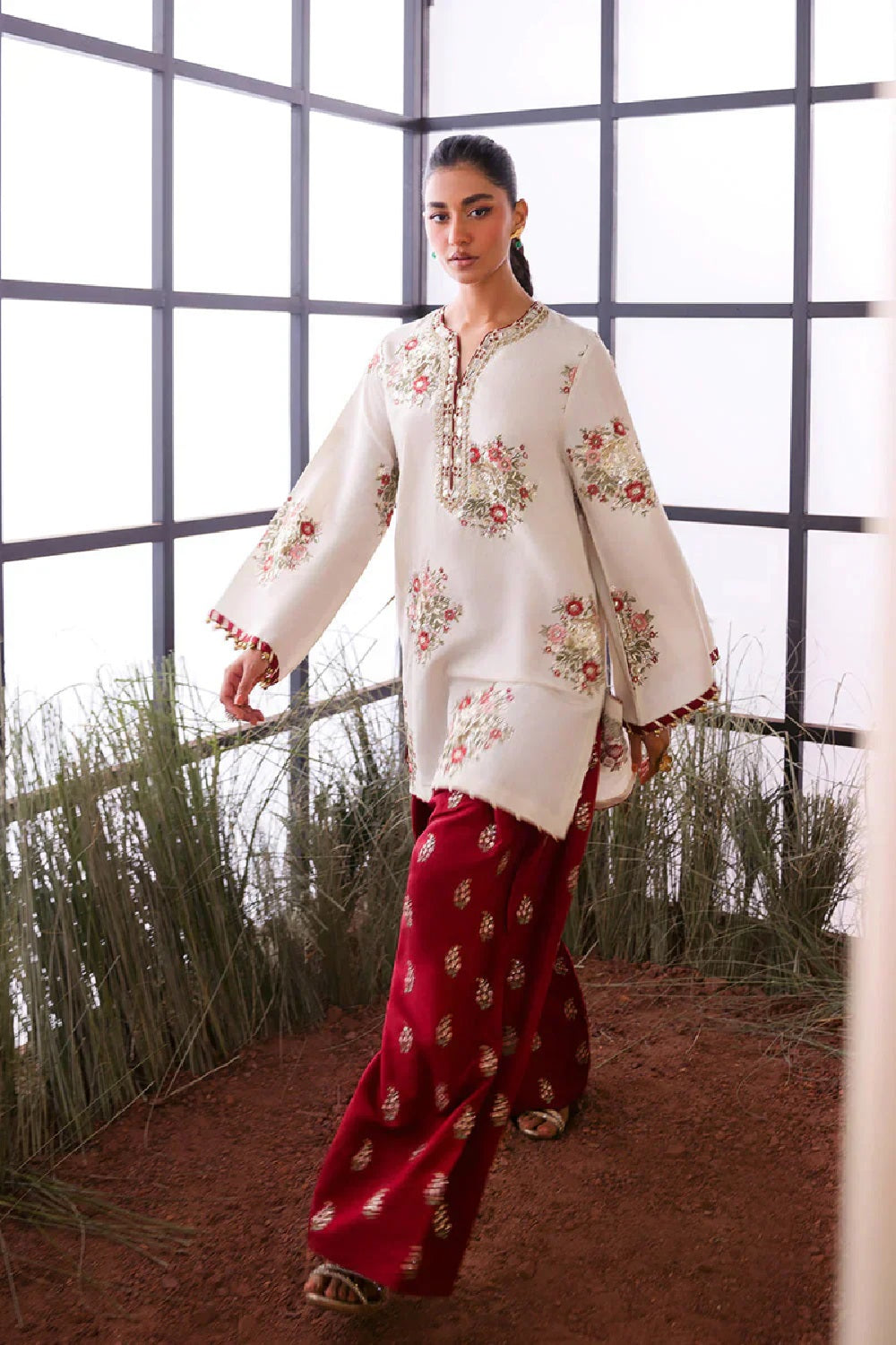 Ethnc Luxury Raw Silk Formal Collection | Elegant Designer Formal Wear 2025 - TC-1384