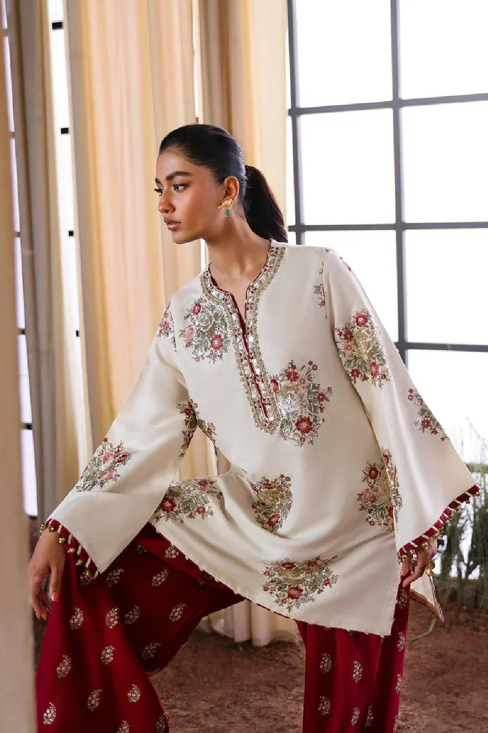 Ethnc Luxury Raw Silk Formal Collection | Elegant Designer Formal Wear 2025 - TC-1384