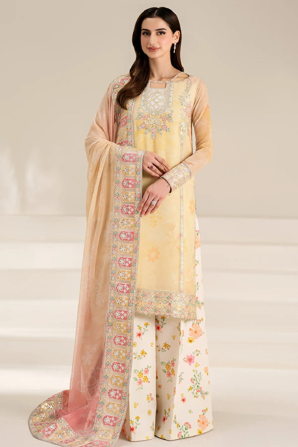 Farasha - Floral Ray Printed Embroidered Lawn Edition - TC-1514