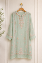 Agha Noor (Stitched) 2Pc 100% Bamber Pure Chiffon Heavily Embroidered - TC-1184