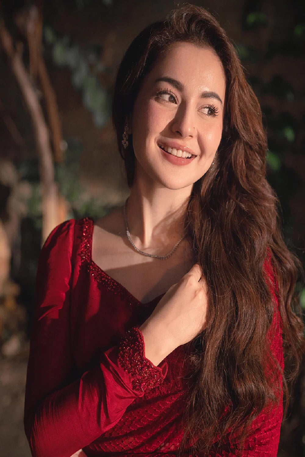 Hania Amir X Faiza Saqlain EVIA Luxury Wedding Chiffon Saree - TC-1422