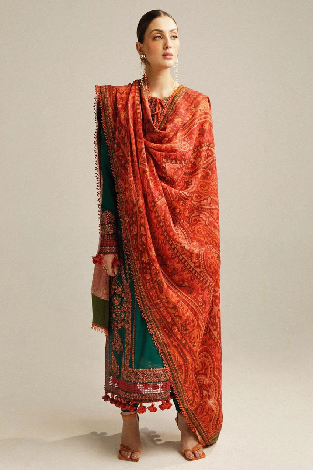 Hussain Rehar Embroidered Marjaan Winter Collection - TC-1459