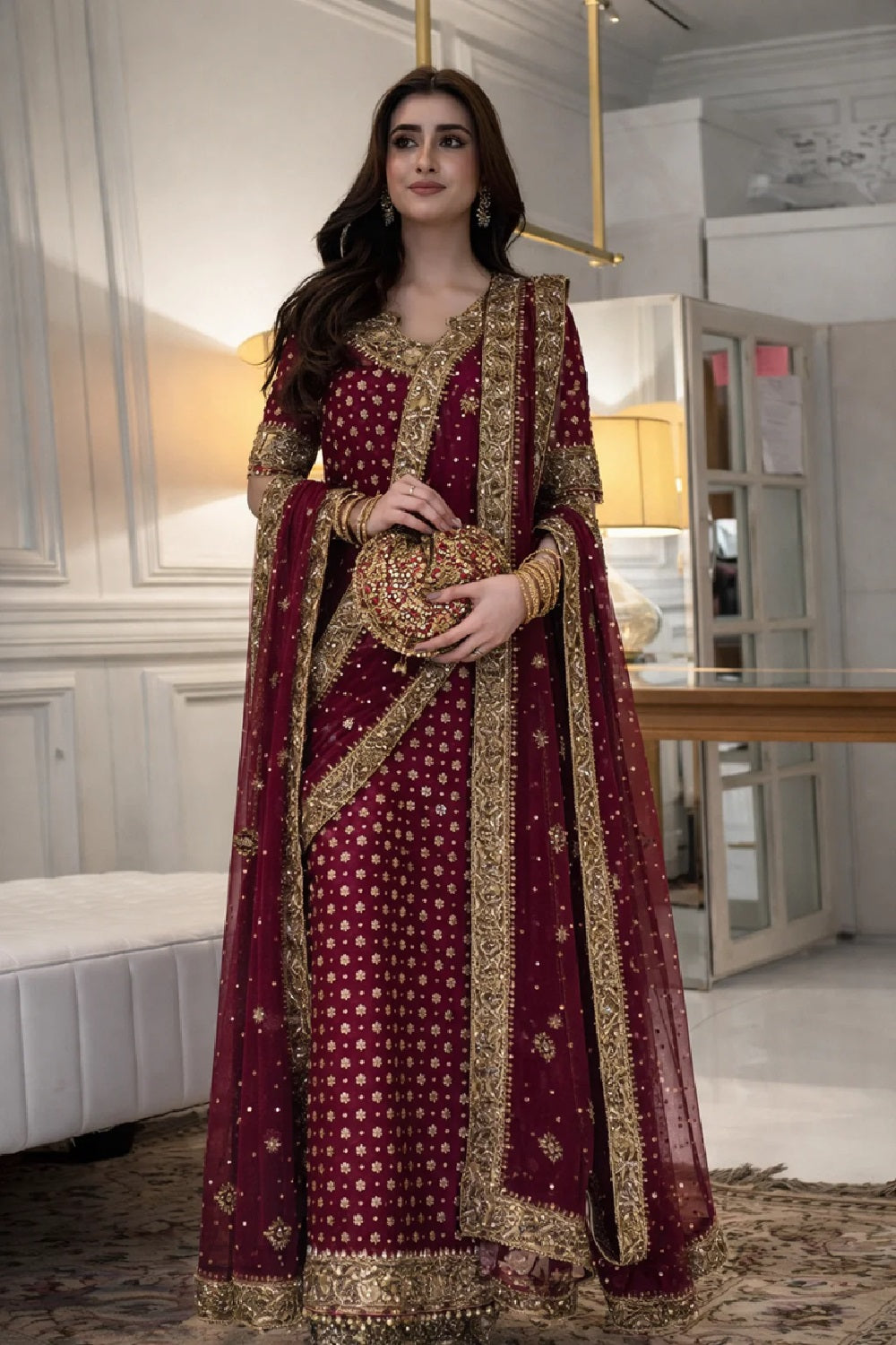 Haris Shakeel Luxury Chiffon Embroidered Edit - HR 69 Aisha Afridi - TC-1538