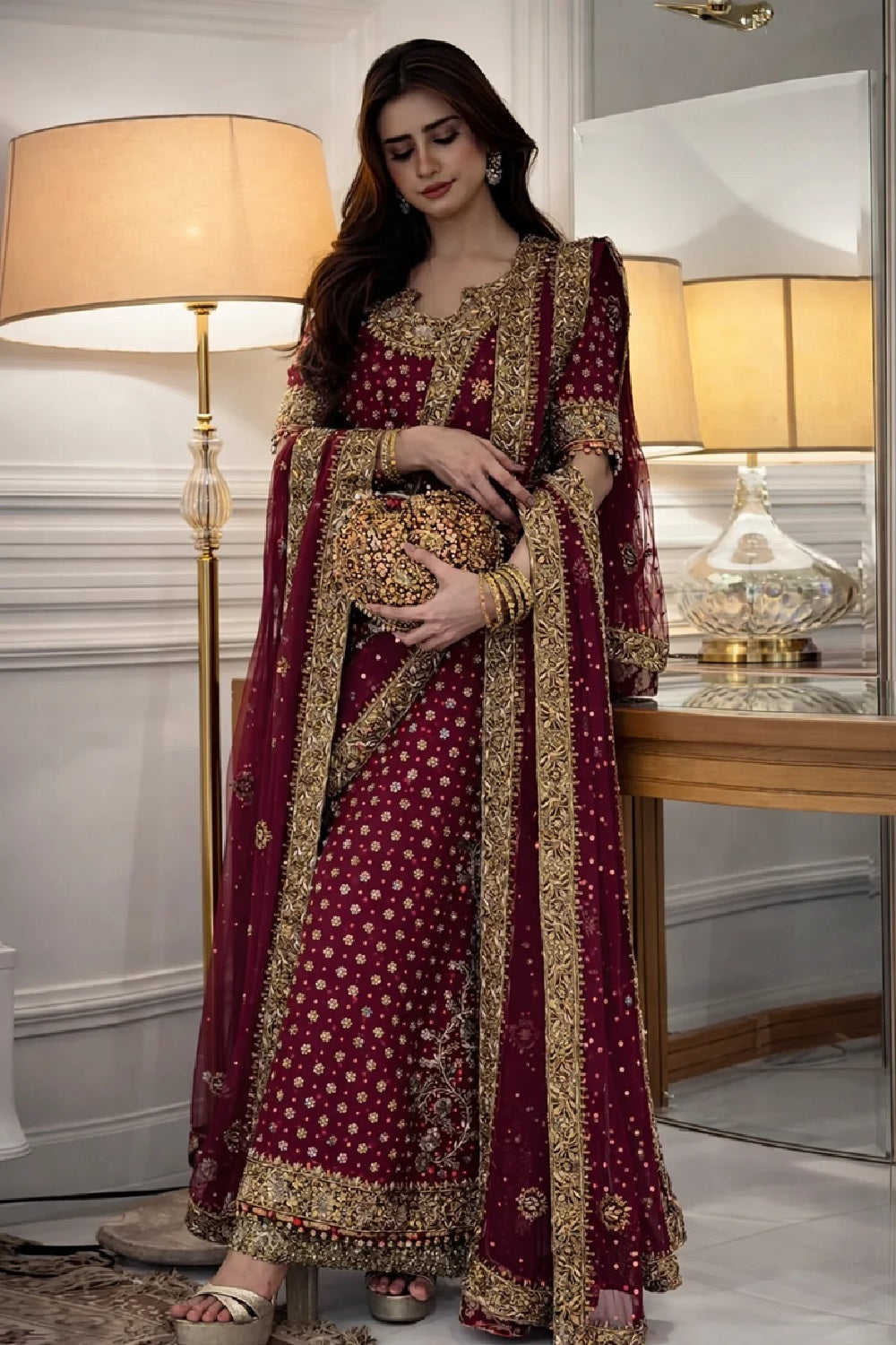 Haris Shakeel Luxury Chiffon Embroidered Edit - HR 69 Aisha Afridi - TC-1538