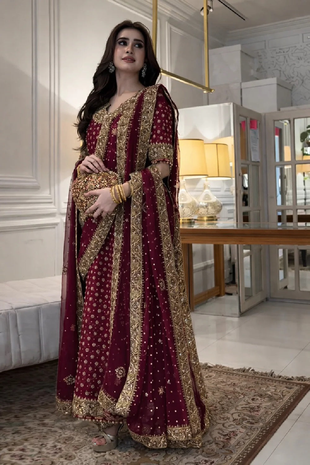 Haris Shakeel Luxury Chiffon Embroidered Edit - HR 69 Aisha Afridi - TC-1538