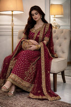 Haris Shakeel Luxury Chiffon Embroidered Edit - HR 69 Aisha Afridi - TC-1540
