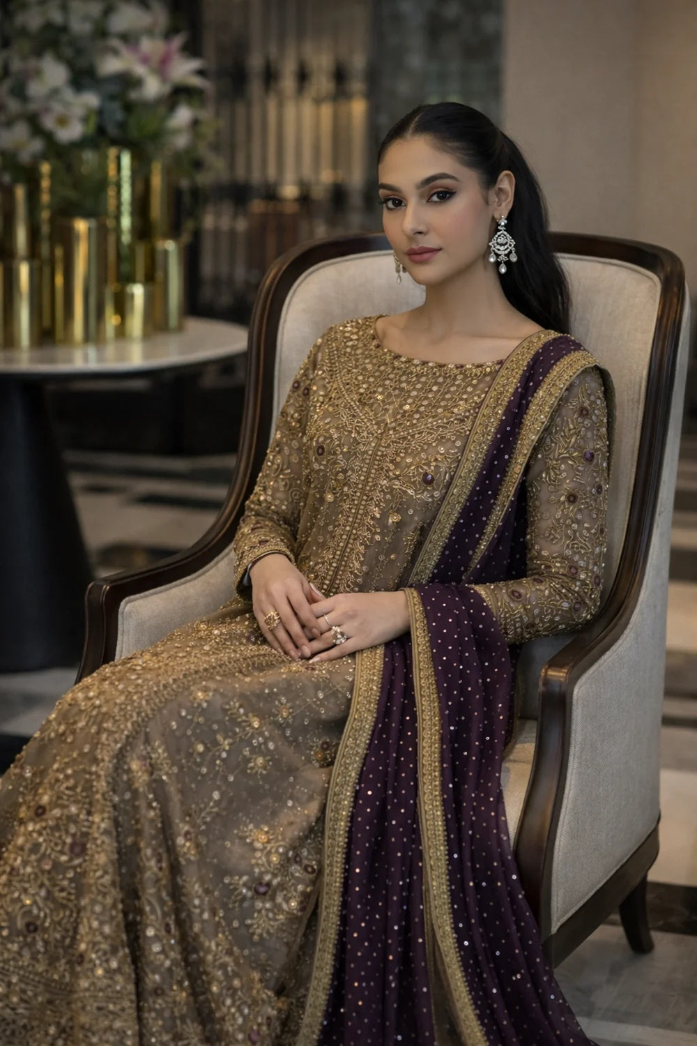 Haris Shakeel Luxury Formals Hand Embellished Wedding Edition - TC-1804