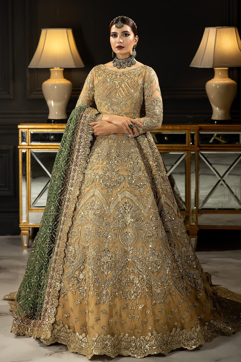 Andaaz-e-Khaas by Imrozia Premium Embroidered Net Maxi | IB-43 Diya - TC-1815