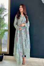 Iznik Lawn'24 - IDL-06 BADAR - Floral Print Aqua - TC-553