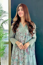 Iznik Lawn'24 - IDL-06 BADAR - Floral Print Aqua - TC-553