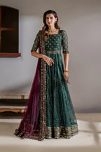 Iznik Meraki Luxury Embroidered Wedding Net Maxi CC-65 - TC-1706