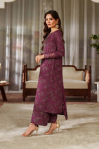 Iznik Magenta Printed & Embroidered Formal Collection - UE-538 - TC-1546