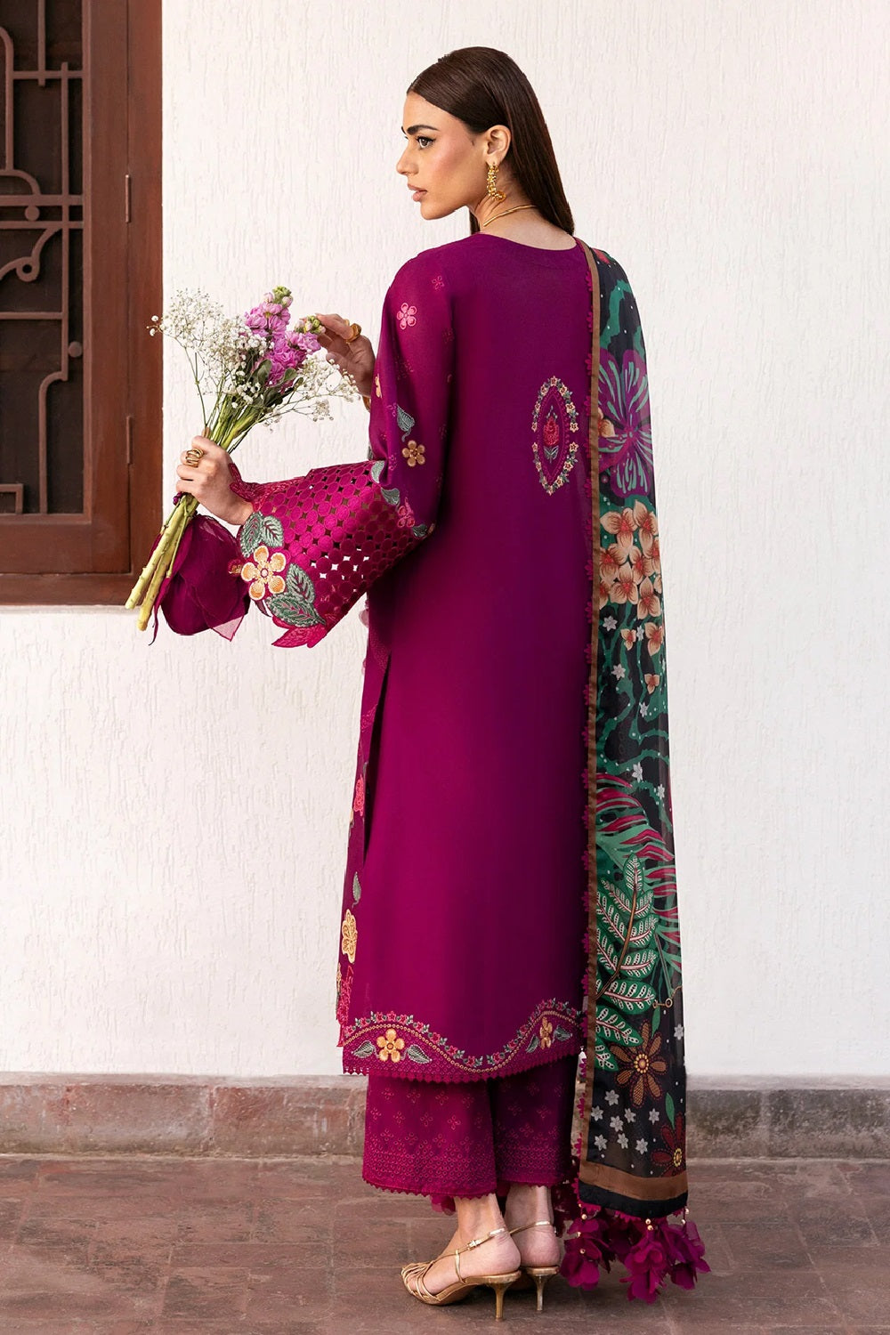 Jazmin Shahkaar Luxury Embroidered Lawn Dress'26 - SL26-D01 - TC-1785