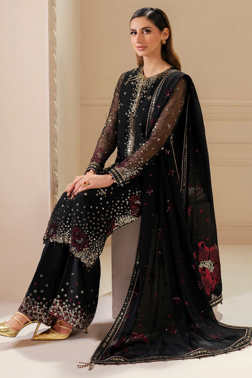 Jazmin Luxury Embroidered Chiffon Edition'25 - UC-3070 - TC-1328