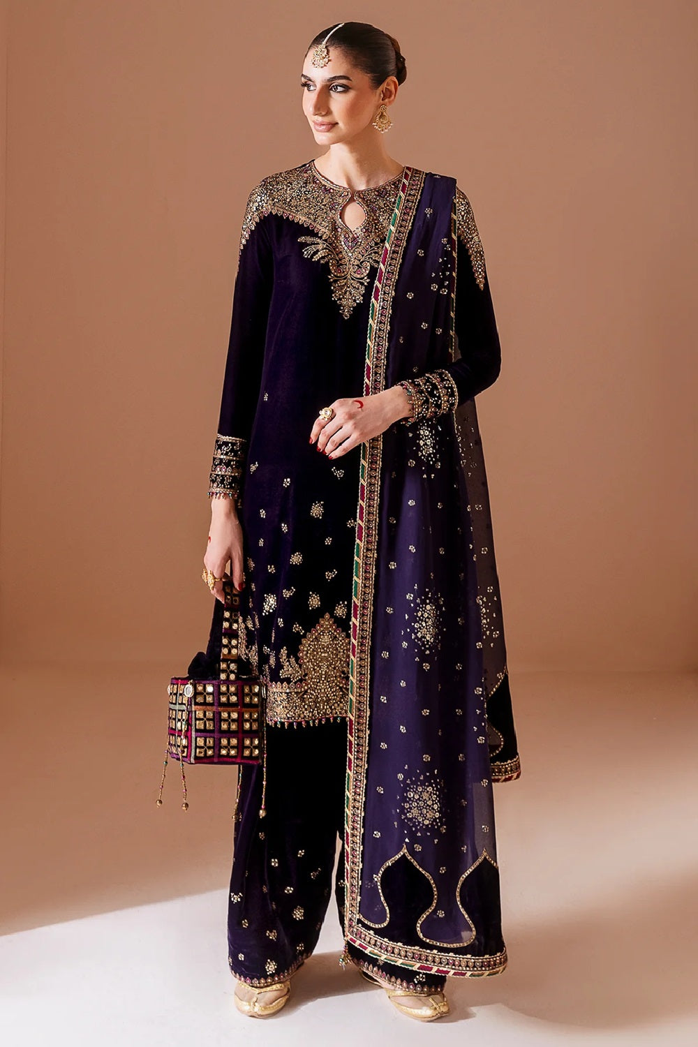 Jazmin Embroidered Velvet Formal CVF D-08 - TC-1403