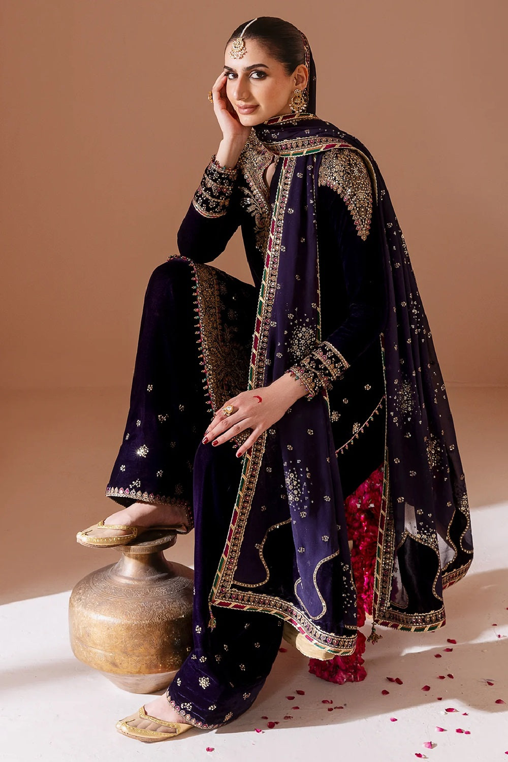 Jazmin Embroidered Velvet Formal CVF D-08 - TC-1403