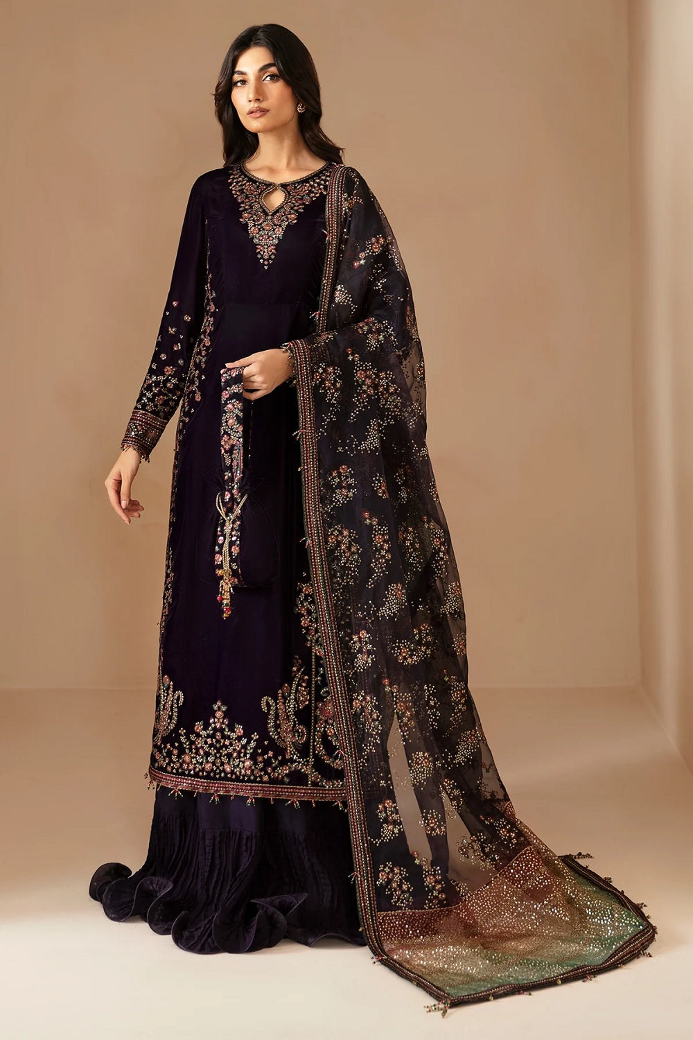 Jazmin Embroidered Velvet Formal VF-2027 - TC-1435