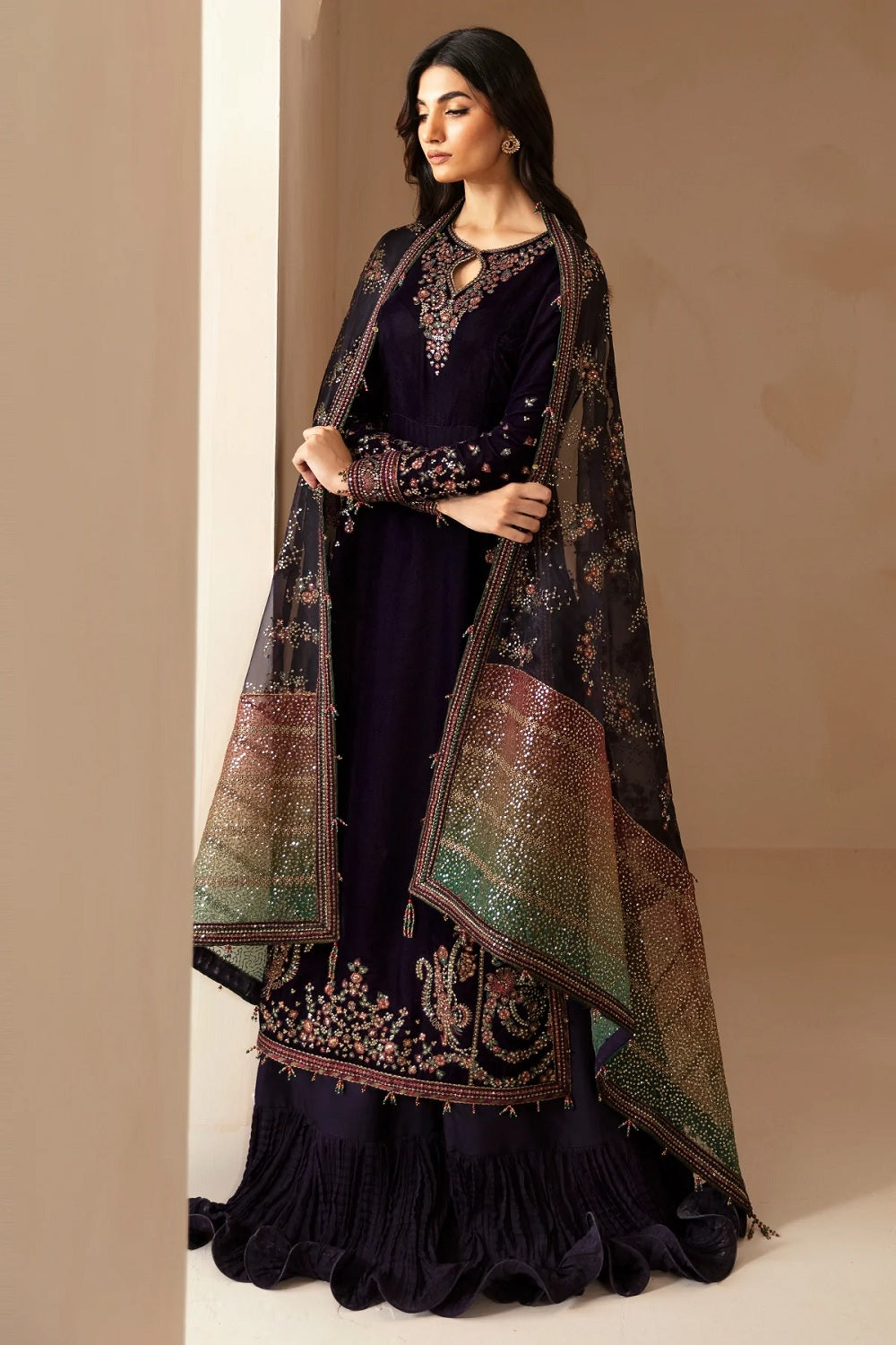 Jazmin Embroidered Velvet Formal VF-2027 - TC-1435