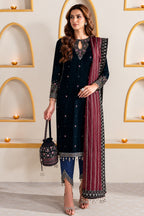 Jazmin VF-2008 Winter LUXE Luxury Embroidered Velvet Suit - TC-1810
